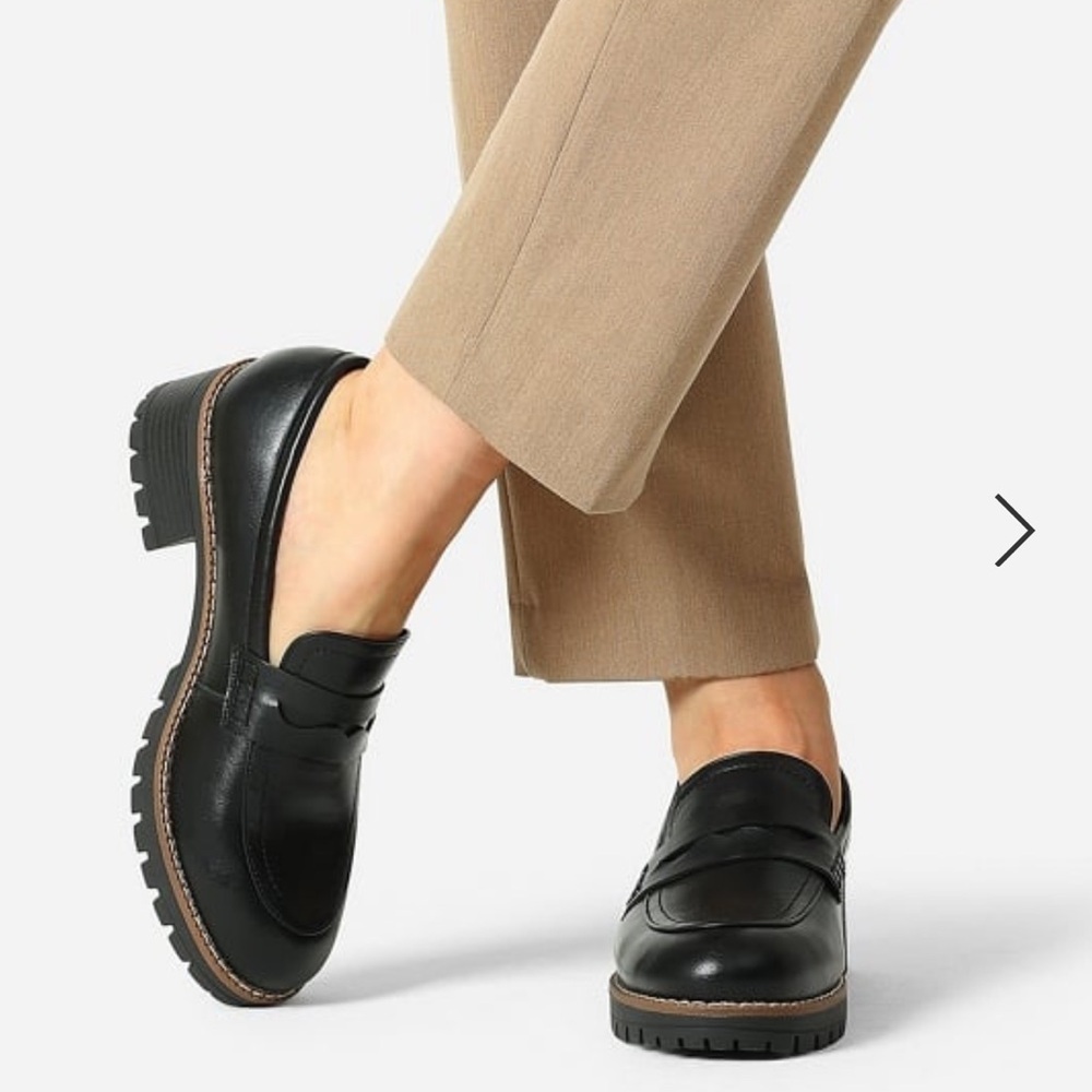 DV BY DOLCE VITA CARLEY BLACK PENNY LOAFERS SIZE 9.5